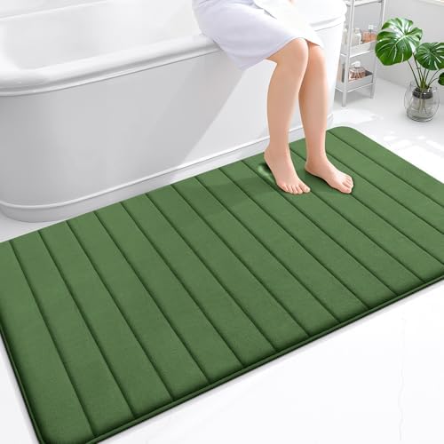 OLANLY Memory Foam Large Bath Mat 59x34, Super Soft Absorbent Bathroom Rugs