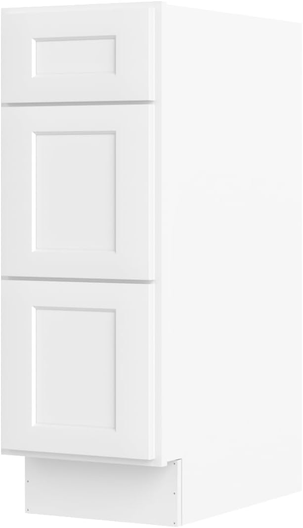 Furinno Shaker Bath Vanity Cabinet Without Top, Ready to Assemble, 21 D x 12 W x 34.5 H, White