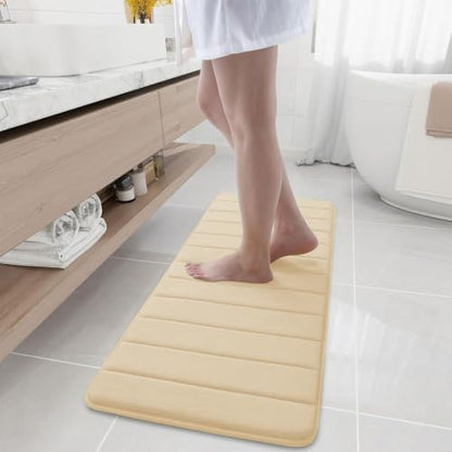 Buganda Memory Foam Bath Mat 47 x 17, Ultra Soft Absorbent Bathroom Rugs