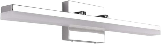 mirrea 24in Modern LED Vanity Light for Bathroom Lighting Dimmable 24w Chromed (Warm White 3000K)