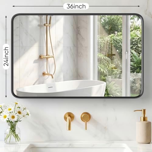36x24 Inch Bathroom Mirror for Over Sink, Vanity Mirror