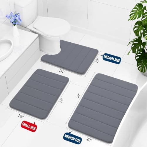 Buganda Memory Foam Bath Mat 31.5 x 20, Ultra Soft Absorbent Bathroom Rugs