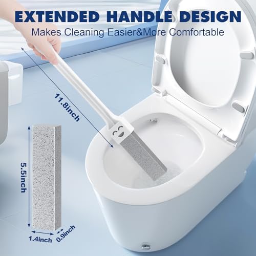 Navona 30 Pack Pumice Stone Toilet Bowl Cleaner with 2 Extra-Long Handles