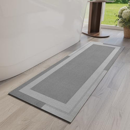 YDKGL Non Slip Bath Mat Long Ultra Thin Bathroom Rugs Runner Fit Under Door