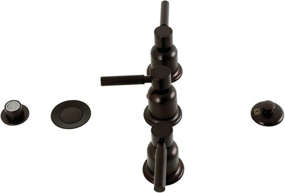 Kingston Brass KB6325DL Concord Three-Handle Bidet Faucet, Oil Rubbed Bronze