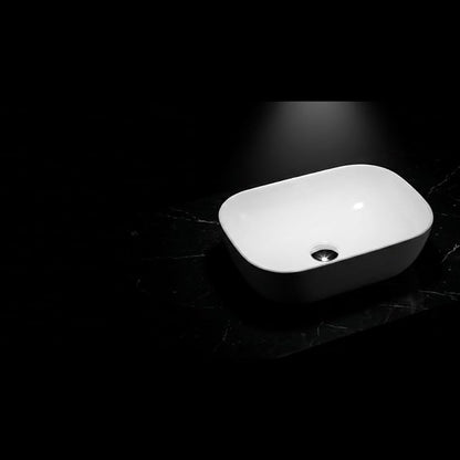 NUESTRA VIDA 18.1"x13" Bathroom Vessel Sink, White Ceramic Sink Bowl Above Counter, Vanity Sink, Lavatory Wash Basin