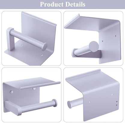 Toilet Paper Holder with Shelf Wall Mounted Toilet Paper Roll Dispenser