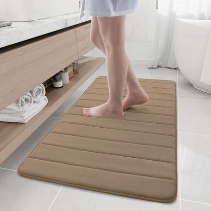 Buganda Memory Foam Bath Mat 47 x 24, Ultra Soft Absorbent Bathroom Rugs