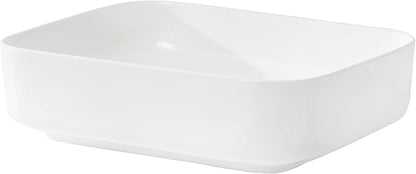 Lordear Vessel Sink Rectangle 20"x15" Bathroom Sink Rectangular Modern Above Counter Bathroom Sinks White Porcelain Ceramic Vessel Vanity Sinks Art Basin