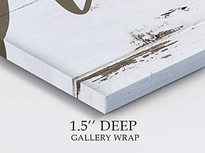 Renditions Gallery Rustic Floss Sign Bathroom Décor Gallery Wrapped Canvas Wall Art, 16x16,