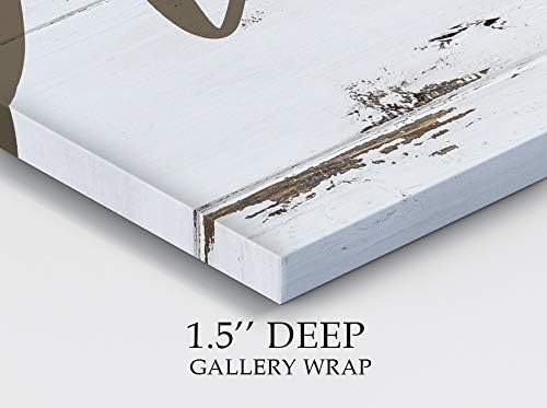 Renditions Gallery Rustic Floss Sign Bathroom Décor Gallery Wrapped Canvas Wall Art, 12x12,