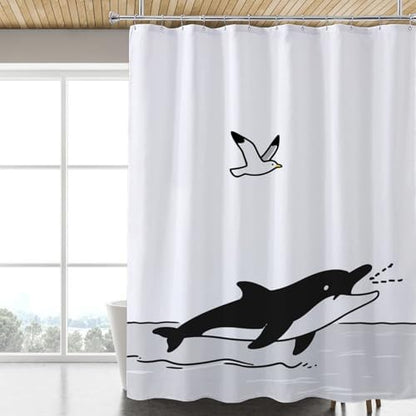 LLSCL Fabric Shower Curtain Liner with Magnets, Waterproof Hotel Quality, 72 x 72 Machine Washable