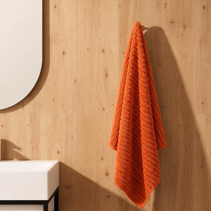 2 Piece Bath Sheets, 40"x80" Bath Towels, Burnt Orange
