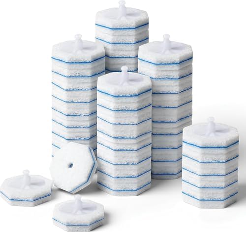 50 Pack Wand Refills Compatible with Clorox Toilet Brushes, Instant Foam Cleaning, Secure Lock No Slipping, Odor Neutralizing, Easy Snap-On Design