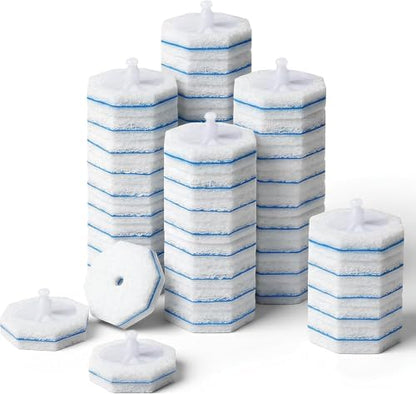 50 Pack Wand Refills Compatible with Clorox Toilet Brushes, Instant Foam Cleaning, Secure Lock No Slipping, Odor Neutralizing, Easy Snap-On Design