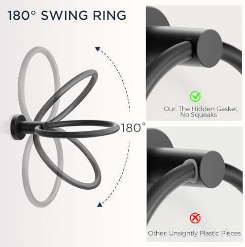 FORIOUS Toilet Paper Holder and Towel Ring Set, Bathroom Accessories Set