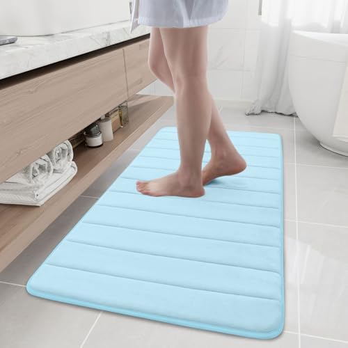 Buganda Memory Foam Bath Mat 47 x 20, Ultra Soft Absorbent Bathroom Rugs