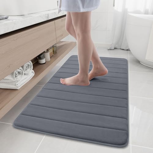 Buganda Memory Foam Bath Mat 47 x 24, Ultra Soft Absorbent Bathroom Rugs