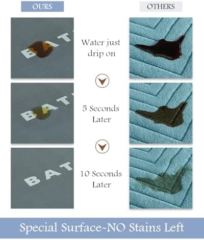 MontVoo-Bath Mat-Bath Rug Non Slip Super Absorbent Stain Resistant Quick Dry Thin Bathroom Rug-Bath Mats for Bathroom Floor Bathtub Vanity-Bathmat Bath Rug Easy Care 17"x27" Green