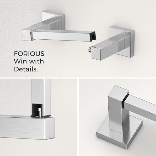 FORIOUS Toilet Paper Holder and Towel Ring Set, Bathroom Accessories Set