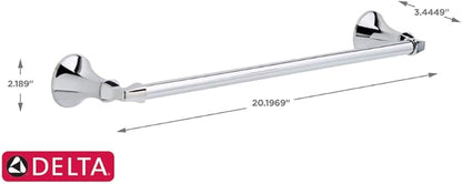 DELTA FAUCET Rubber Limited 76418 Ashlyn 18-in Wall Mount Towel Bar Bath Hardware Accessory in Polished Chrome