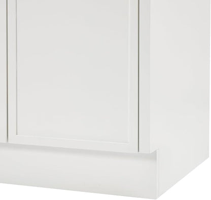 ARIEL Kelly 72-inch Bathroom Vanity with Sink,Solid Wood, 1.5-inch Pure White Quartz Countertop & Backsplash, Double Rectangular Porcelain Sink, 4 Soft Closing Doors, 5 Dovetail Drawers, White