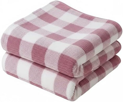 2-Pack Microfiber Bath Towels (27x54 Inches) - Ultra Soft & Quick Dry, 3X Absorbency, Lightweight for Gym, Yoga, Travel & Spa - Perfect for Home, Fitness & Post-Workou