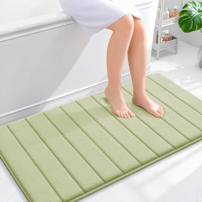 OLANLY Memory Foam Long Bathroom Rugs Runner 44x24, Super Soft Absorbent