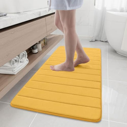 Buganda Memory Foam Bath Mat 47 x 20, Ultra Soft Absorbent Bathroom Rugs