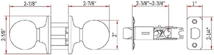 Design House 782912 Ball Passage Hall and Closet Door Knob, Polished Brass