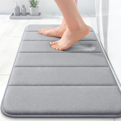 OLANLY Memory Foam Bath Mat 35x16, Super Soft and Absorbent Bathroom Rugs