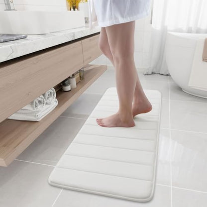Buganda Memory Foam Bath Mat 47 x 17, Ultra Soft Absorbent Bathroom Rugs