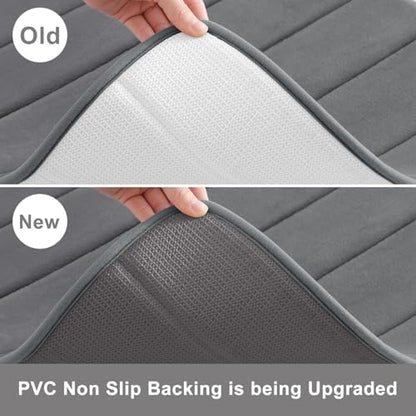 Buganda Memory Foam U-Shaped Toilet Rugs 24 x 20, Absorbent Bathroom mat