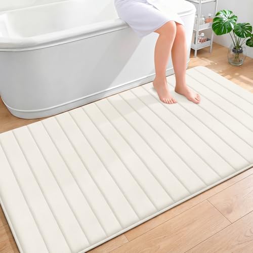 OLANLY Memory Foam Large Bath Mat 70x46, Super Soft Absorbent Bathroom Rugs