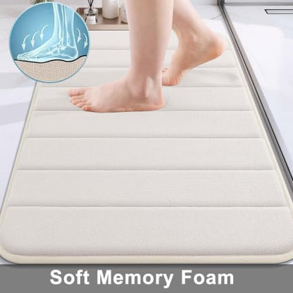 Buganda Memory Foam Bath Mat 35 x 24, Ultra Soft Absorbent Bathroom Rugs
