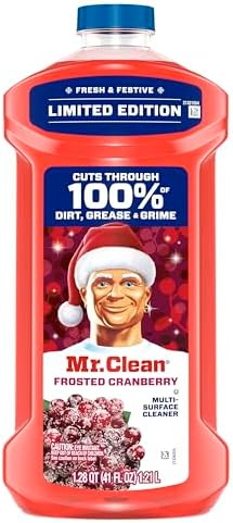 Mr. Clean All Purpose Cleaner, Cleaning Liquid, Frosted Cranberry, 41 Fl Oz (Pack of 4)