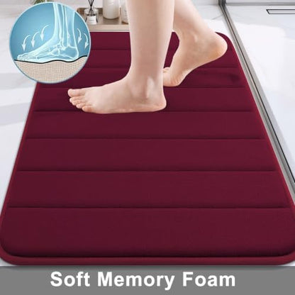 Buganda Memory Foam Bath Mat 47 x 20, Ultra Soft Absorbent Bathroom Rugs