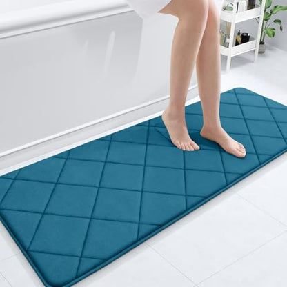 OLANLY Memory Foam Bath Mat 59x20, Ultra Soft and Absorbent Bathroom Rugs