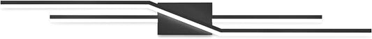 SOLFART Bathroom Vanity Light Dimmable Modern Matte Black Bathroom Light Fixtures Over Mirror 48 Inch LED Lights