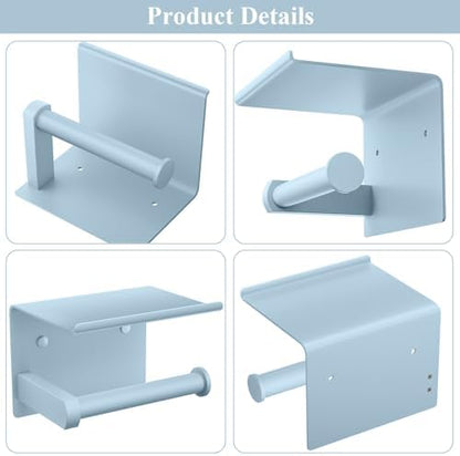 Toilet Paper Holder with Shelf Wall Mounted Toilet Paper Roll Dispenser