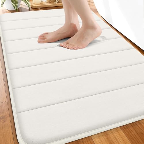 OLANLY Memory Foam Bath Mat 30x20, Super Soft and Absorbent Bathroom Rugs