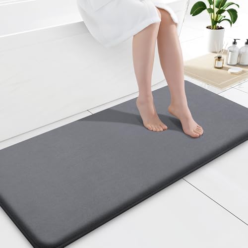 Smiry Memory Foam Bath Mat 59x20, Extra Soft and Absorbent Bathroom Rugs