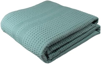 GILDEN TREE Waffle Bath Sheet Large Bath Towels Quick Dry Thin Body Towels, 40x80 Oversized Bath Towels for Adults, Classic Style (Seafoam)