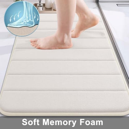 Buganda Memory Foam Bath Mat 47 x 32, Ultra Soft Absorbent Bathroom Rugs