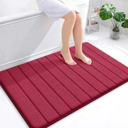 OLANLY Memory Foam Large Bath Mat 44x32, Super Soft Absorbent Bathroom Rugs