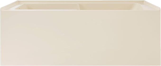 Voltaire 60" x 30" Left-Hand Drain Alcove Bathtub with Apron in Bisque