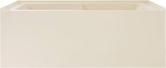 Voltaire 60" x 30" Left-Hand Drain Alcove Bathtub with Apron in Bisque