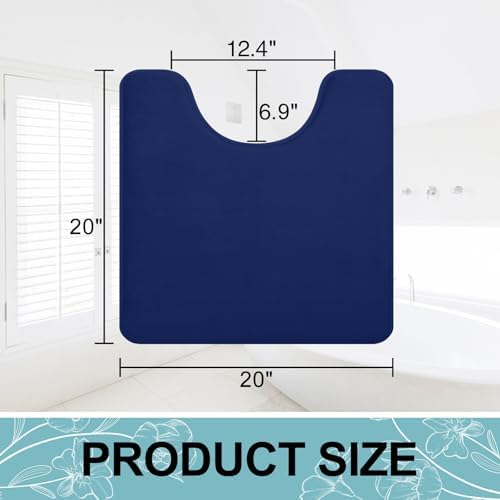 Smiry Memory Foam Toilet Rugs 20x20, Extra Soft Absorbent Bathroom Rugs