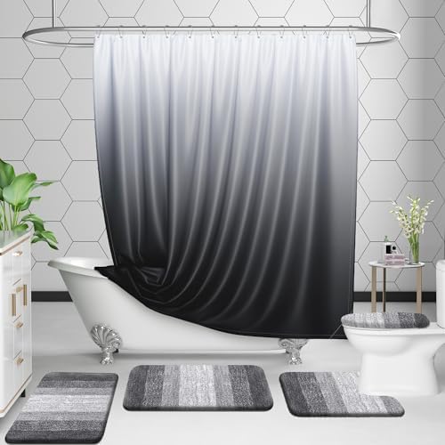 OLANLY Luxury Toilet Rugs U-Shaped 24x20, Soft Absorbent Microfiber Mat