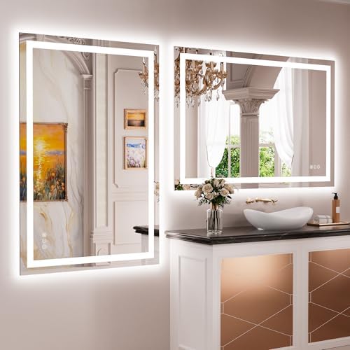 JISOSO LED Bathroom Mirror, Bathroom Vanity Mirror, 48"x32"